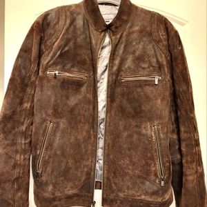 Mens Kenneth Cole size Large 100% Leather (suede) Jacket